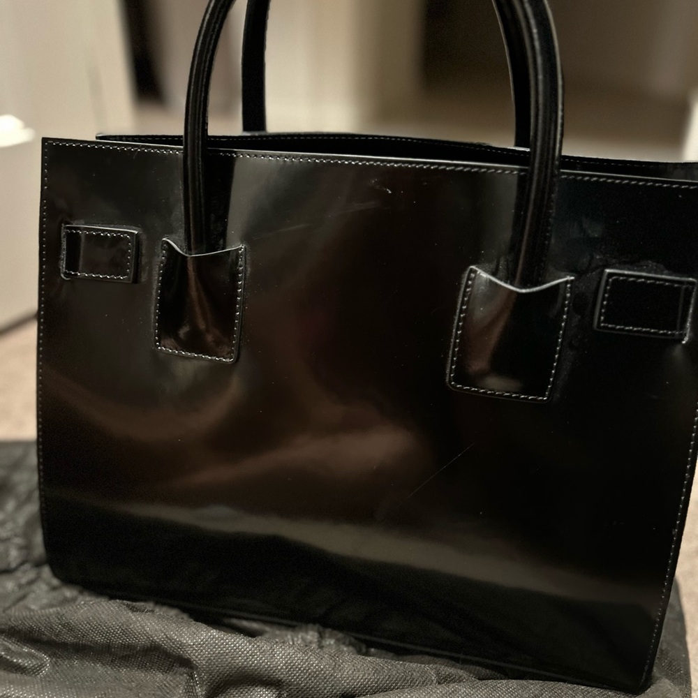 Alberta Di Canio Leather Structured bag Black